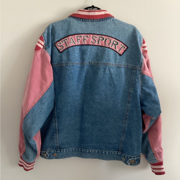 Vintage Staff Sport Denim Varsity Jacket, Size M - Picture 3 of 11